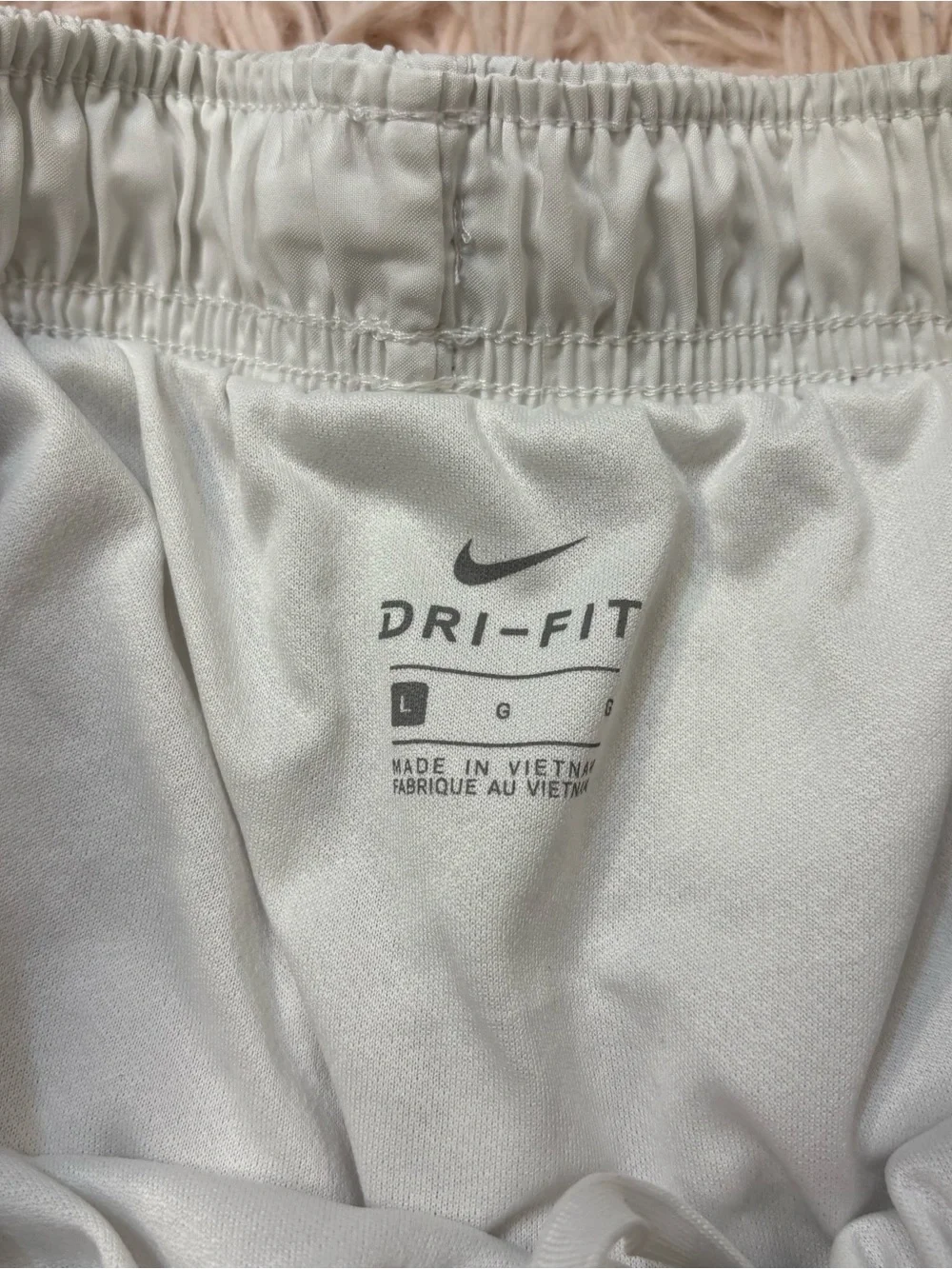 Nike Women's White Shorts with Lime Trim
